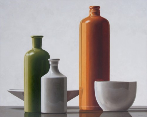 Composition with jars and bowls