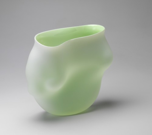 Cloud Vase, white/apple green