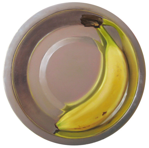 Banana, rond metalen bak