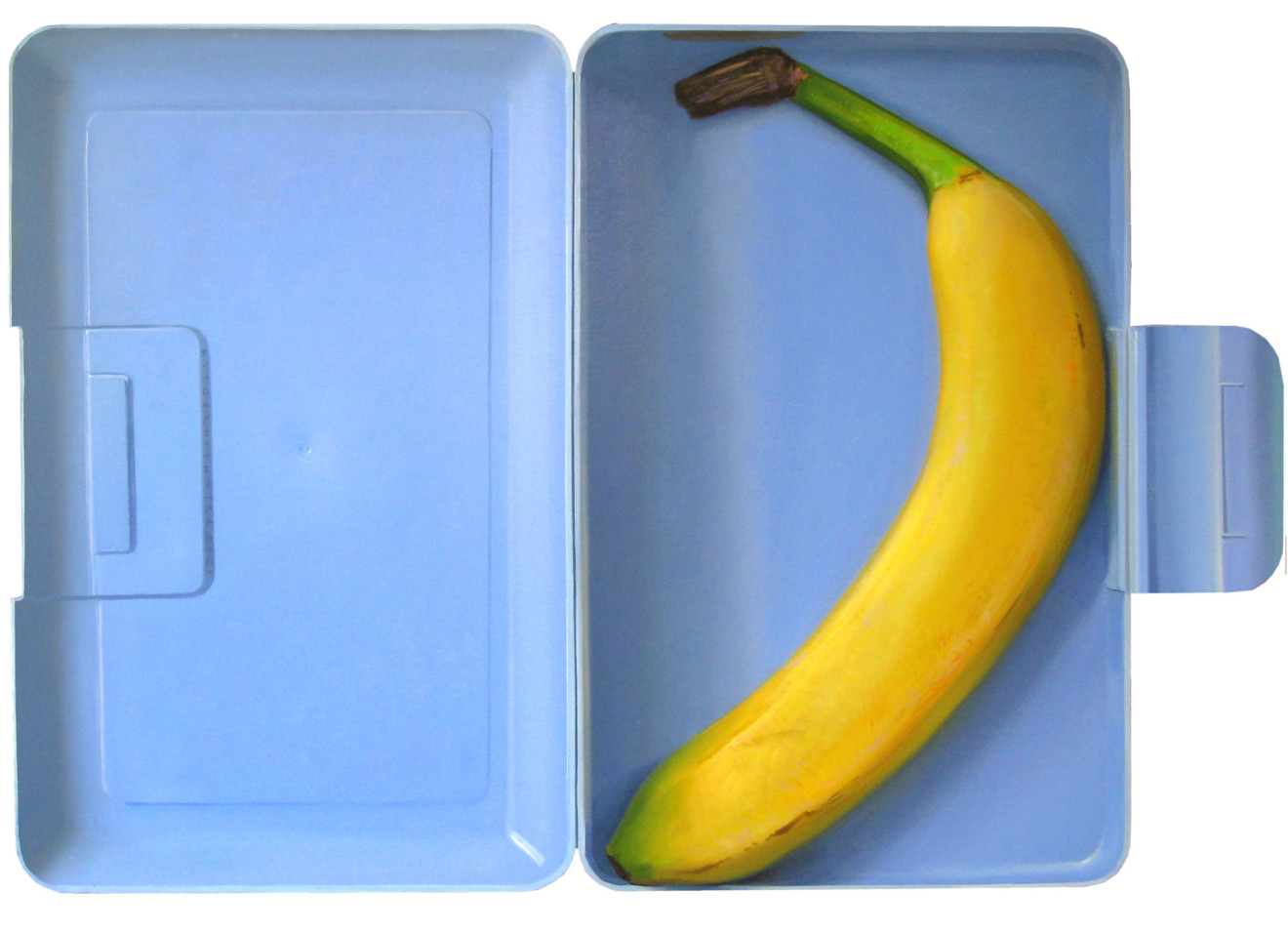 Lunchbox banana  lichtblauw, medium